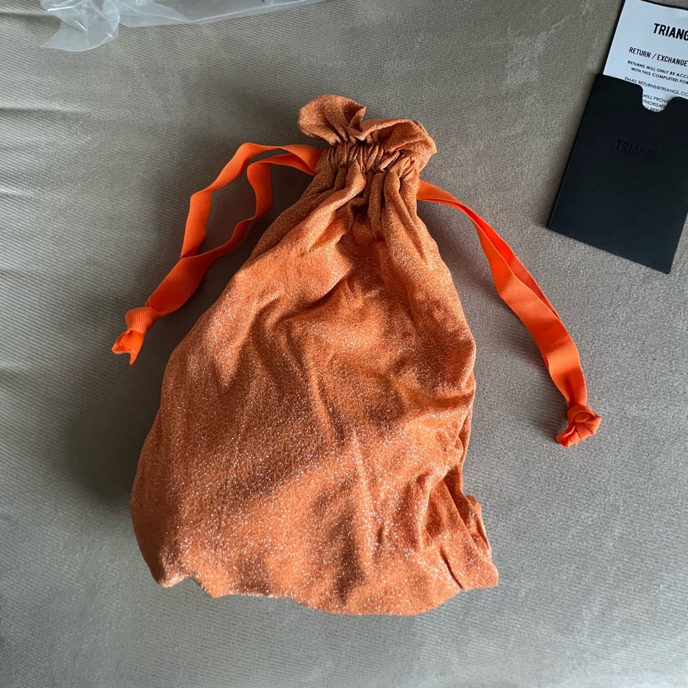 Triangl orange sparkle bikini set in medium